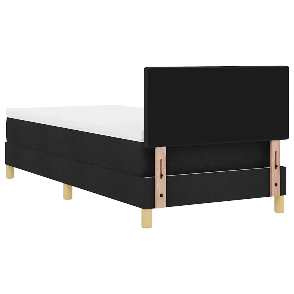 Letto a molle con cuscino con testiera Nero 80 x 200 cm Tessuto 3338876