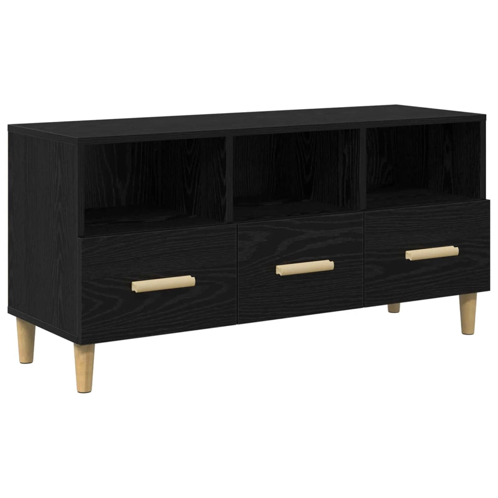 Mobile TV 102 x 36 x 50 cm Rovere Nero Legno ingegnerizzato 8004201