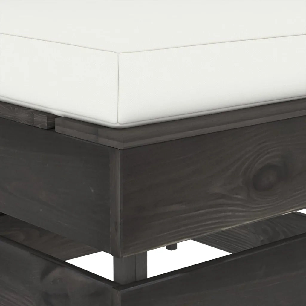 Divano Centrale Modulare con Cuscini-Sofa Modulare-Divanetto in Legno Impregnato Grigio 907084