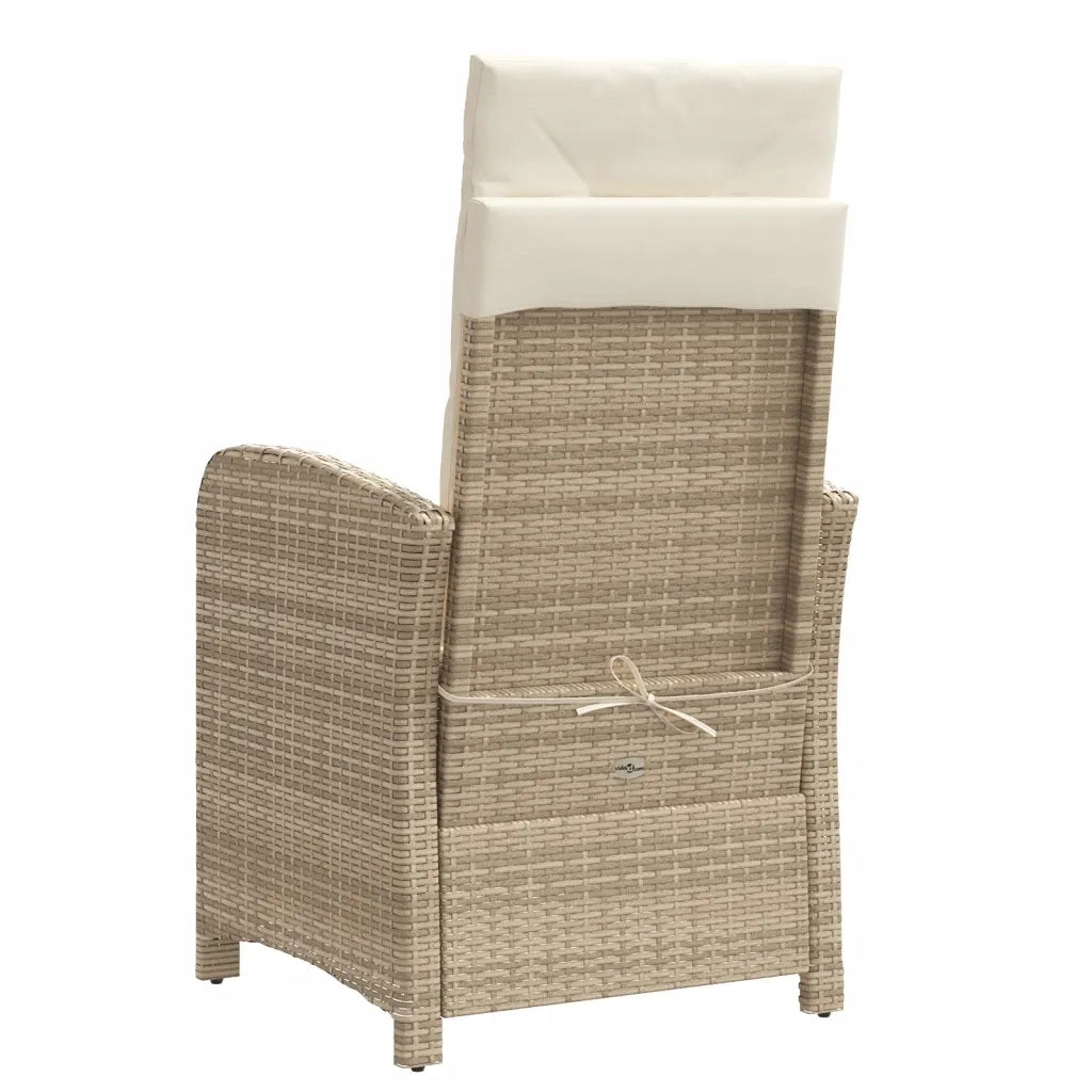 Set da Bistrò 3 pz con Cuscini Beige in Polyrattan 365204