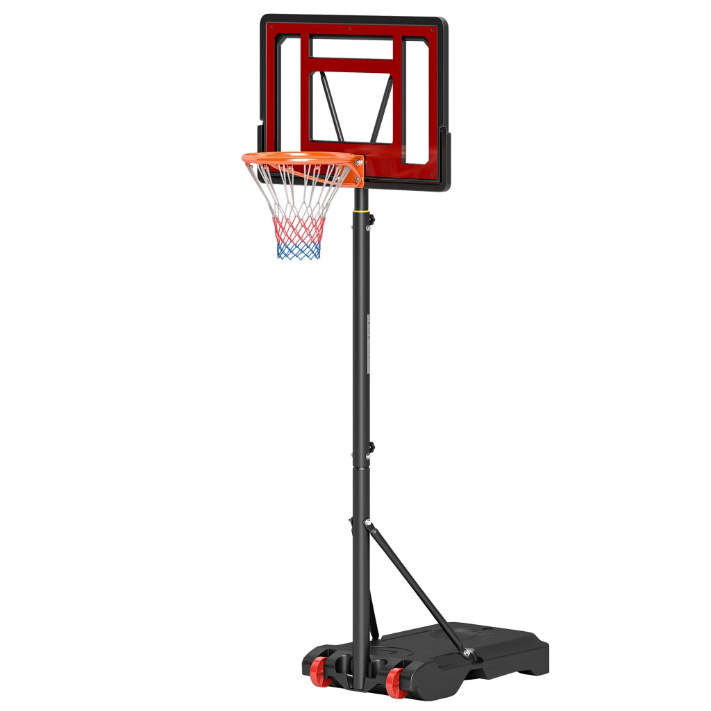 Canestro da Basket Regolabile con Base a Ruote ¨C zephmum ¨C Nero 160-210 cm