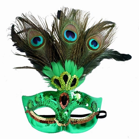Decorazioni per maschera da ballo verde