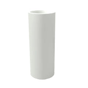 Vaso moderno in resina tondo H 90 Ø 35 Bianco modello Barocco
