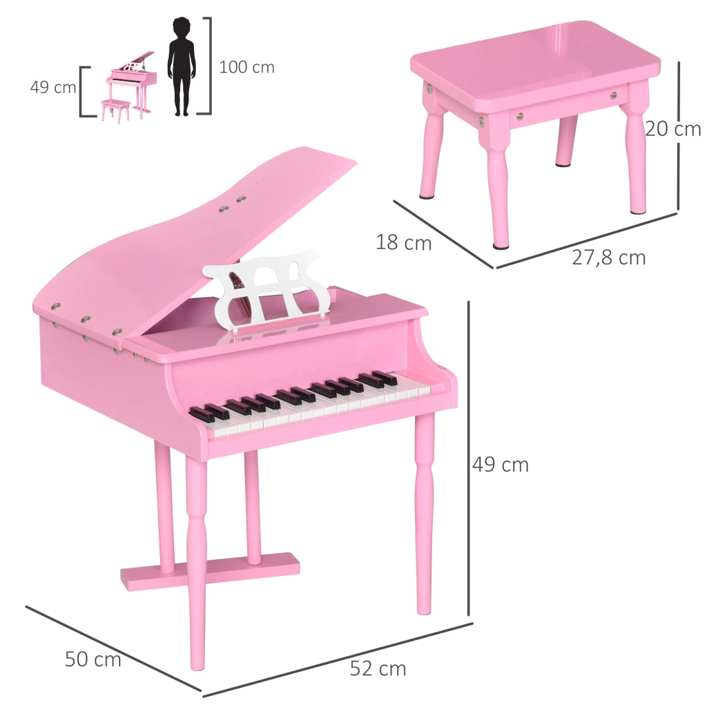 Piano per Bambini ¨C zephmum ¨C MDF Rosa