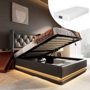 letto imbottito pu nero 90 x 200 cm