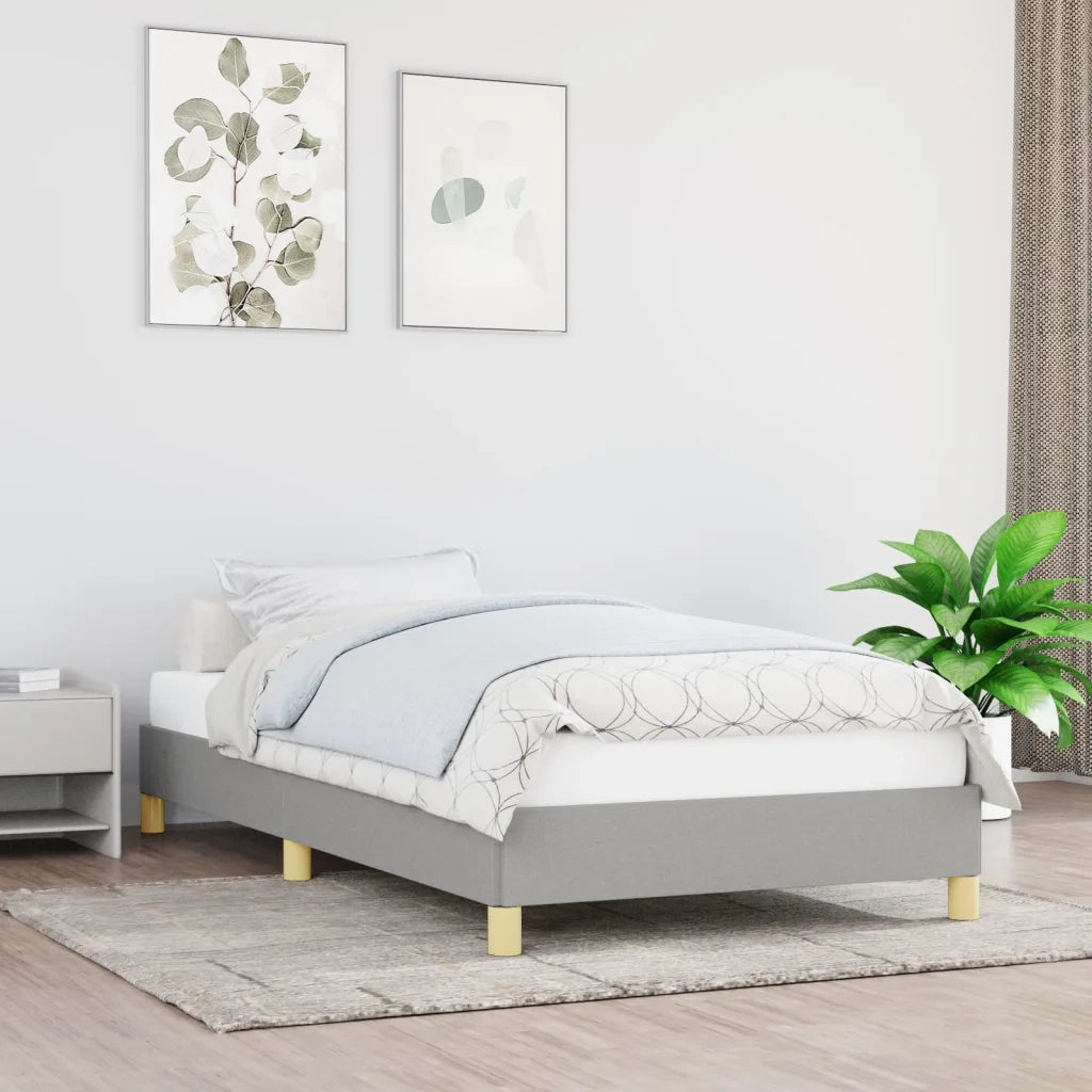 Giroletto senza Materasso-Struttura Letto Grigio Chiaro 100x200 cm Tessuto 923062