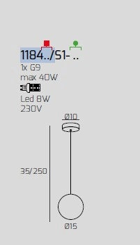 SOSPENSIONE OTTONE SAT. 1 LUCE VETRO TRASPARENTE 1184OS-S1-TR