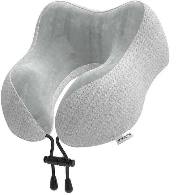 Cuscino per auto e aereo - Schiuma di memoria - Nekkussen - Supporto per collo - Materiale soffice e morbido - 34 cm - Supporto per collo