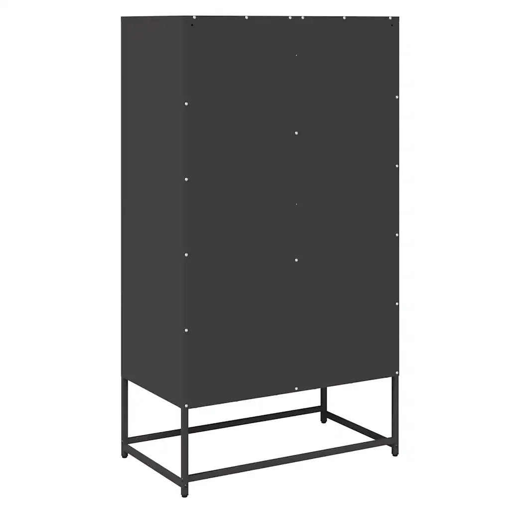Credenza Nera 68x39x123 cm in Acciaio 853368
