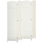 Biombo 4 Pannelli ¨C zephmum ¨C Bianco 160x170 cm