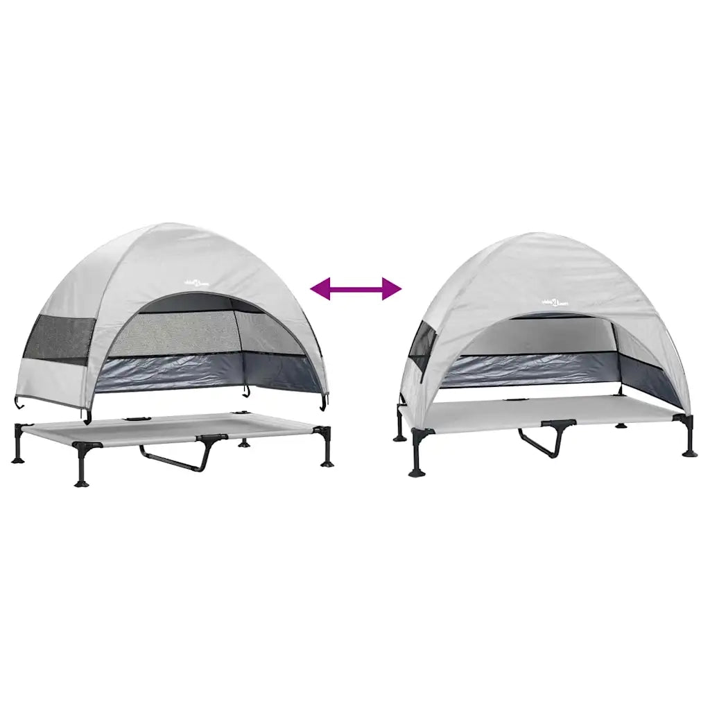 Letto per Cani Elevato Grigio Argento 127 x 81 x 108 cm 42008222