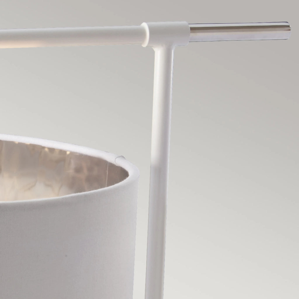 Lampada da tavolo Balance bianca nichel E27 60W Elstead