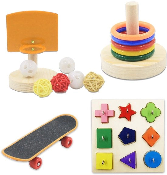 Uccellini da gioco per pavoni 5 confezioni