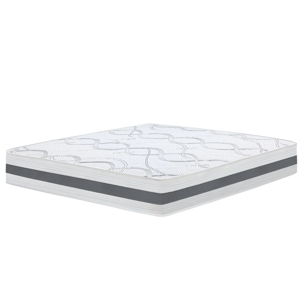 Materasso Matrimoniale Francese 140x205 cm a Media Rigidita' | Altezza 25 cm | Tessuto Anallergico e Traspirante | Proprieta' Ortopediche e Automodellanti | Prodotto in Italia