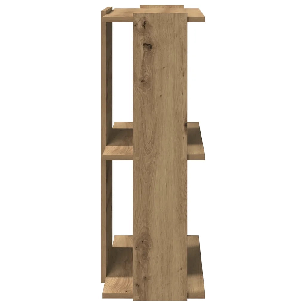 Libreria a 3 Ripiani Rovere 60x30x80 cm Legno Multistrato 860264