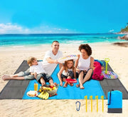 Matrice per sabbia per spiaggia - Impermeabile - 1 pezzo - Blu/Grigio - 200x210 cm