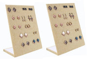 Set di 2 supporti per orecchini, standard per orecchini a forma L, supporto per orecchini con 60 fori per 30 paia di orecchini