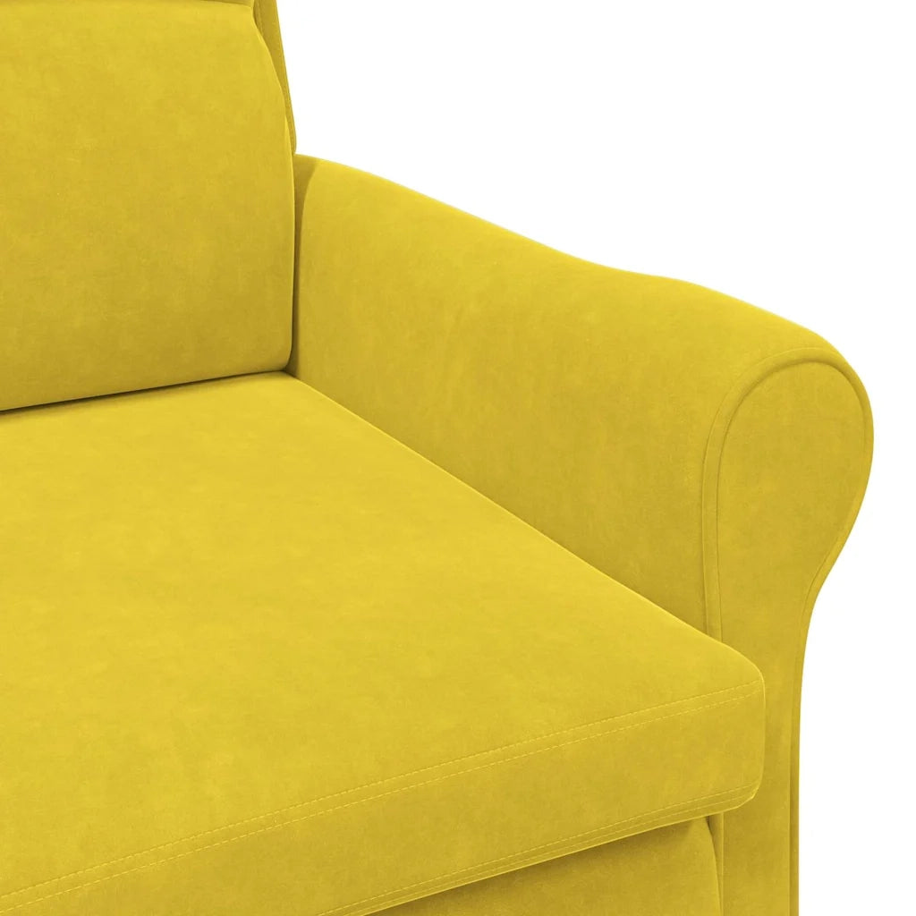 Poltrona | Sedia Relax Giallo Velluto