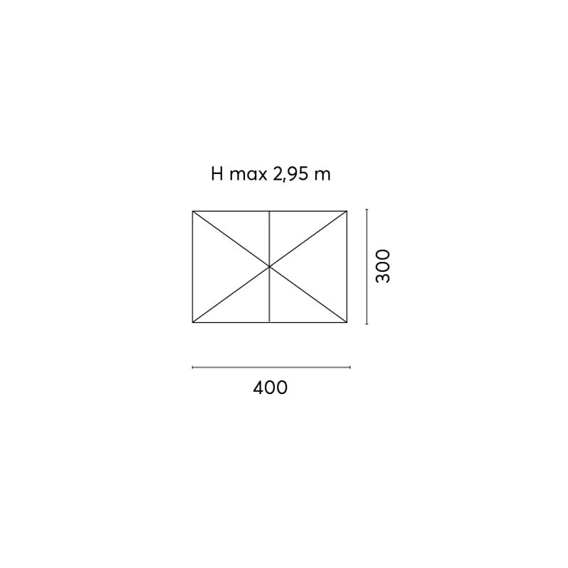 Ombrellone rettangolare MOIA 3x4 mt.
