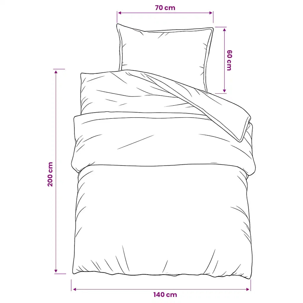 Set Copripiumino Rosa 140x200 cm in Cotone 136507