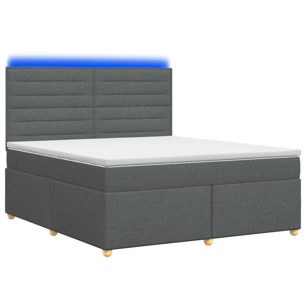 Letto box spring con materasso Grigio Scuro 140 x 190 cm 3455337