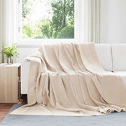 Coperta Beige 220 x 240 cm Panno 42016759