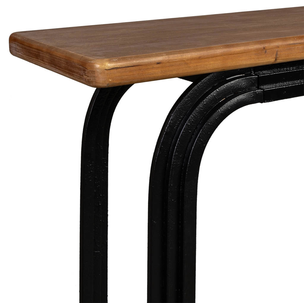 Mobile da ingresso in legno nero 140x40x78h cm