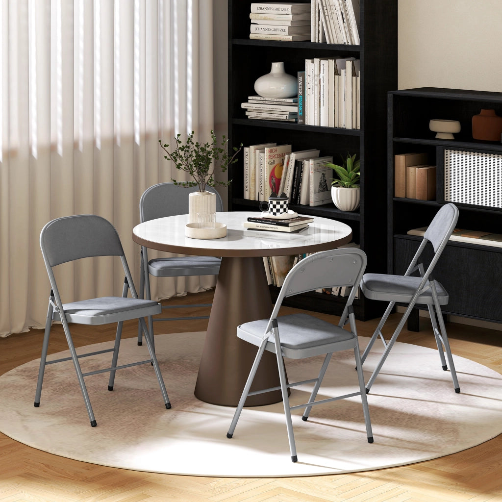 Sedia Pieghevole Imbottita ¨C Minimal ¨C Grigio Chiaro