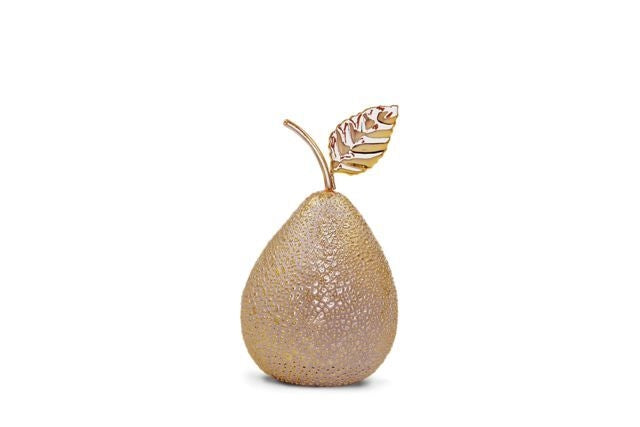 Decorazione Arredo Casa Oggettistica Pera Oro Piccola 14 cm