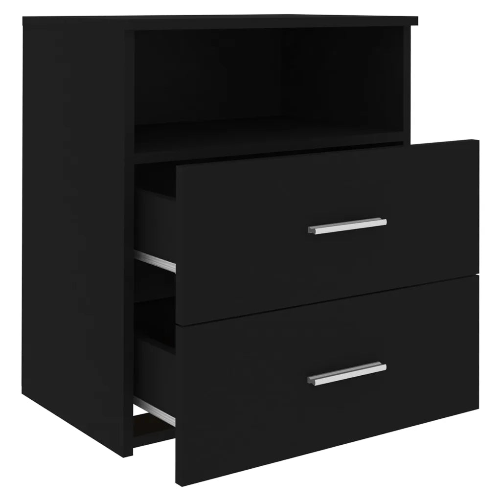 Comodini 2pz Neri 50x32x60 cm 803275