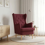 Poltrona Rosso Vino Tessuto 42029921