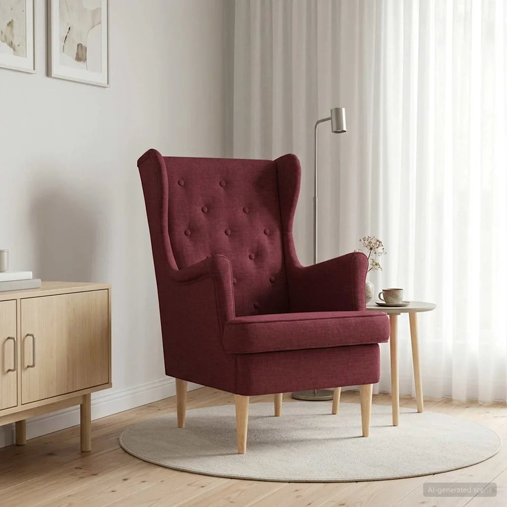 Poltrona Rosso Vino Tessuto 42029921