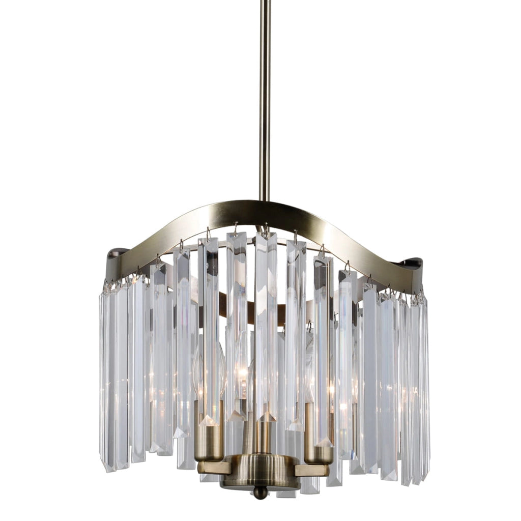 Lampadario Italux Sabriga cristallo bronzo antico 3xE14