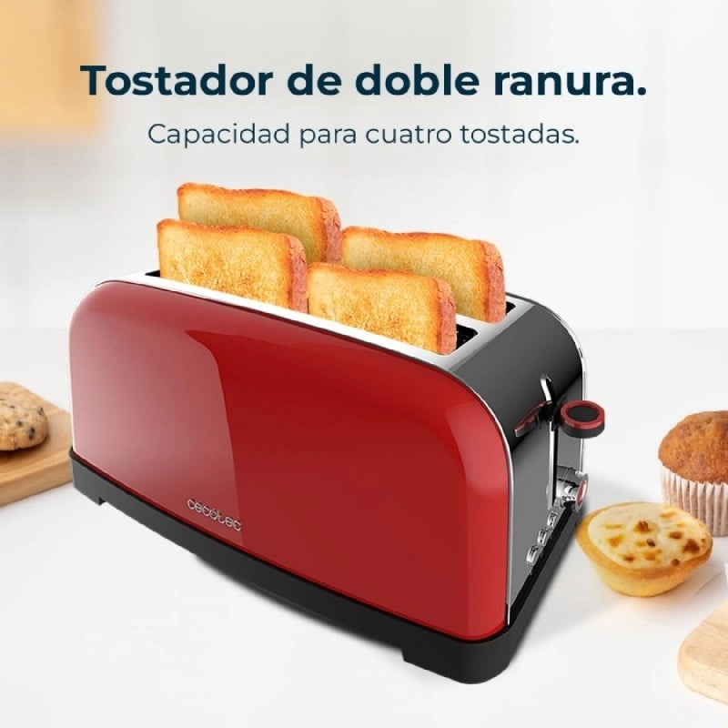 CECOTEC 04842 - Tostapane Toastin' time 1500 Red Lite