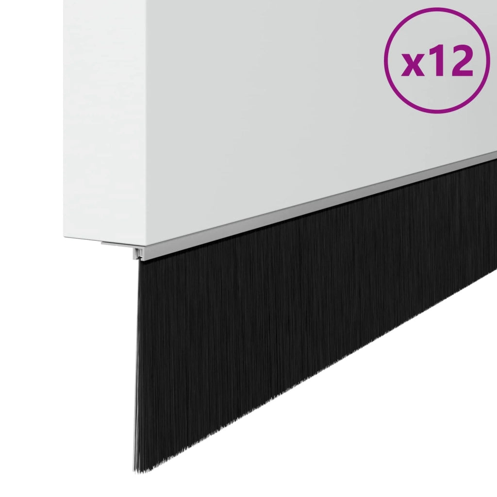 Spazzole per porte autoadesive 12 pz Argento 100 cm CFW2593393