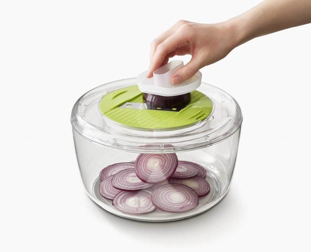 Joseph Joseph 20154 Multi-Prep Set di Preparazione Insalate 4 pezzi con Centrifuga Affettatrice Spiralizzatore Grattugia colore Multicolore