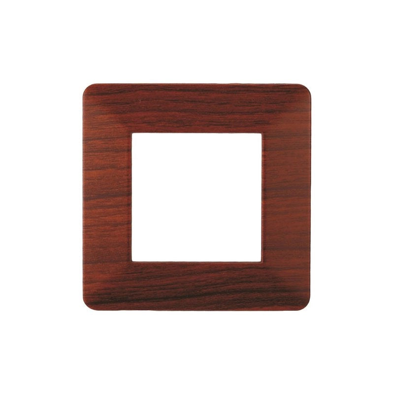 Placca Plastica Serie Starlight 2P Colore Radica Compatibile Con Vimar Plana