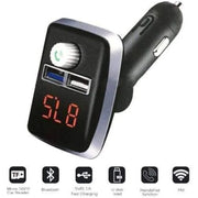 Trade Shop - Trasmettitore Fm Auto Bluetooth Q-b67 Vivavoce Lettore Mp3 Caricatore Usb Doppio -
