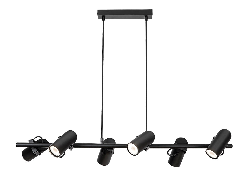 Lampada a sospensione nera 6xGU10 orientabile Rabalux