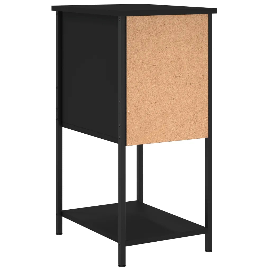 Comodini 2 pz Neri 32x42x70 cm in Legno Multistrato 826094