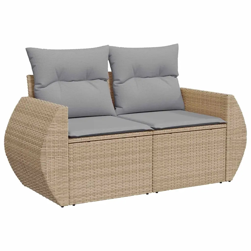Set Divano da Giardino 13 pcs Beige polyrattan