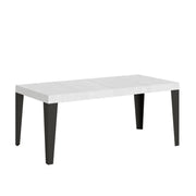 Tavolo allungabile 200/460x90 cm Flame colore bianco frassino gambe antracite