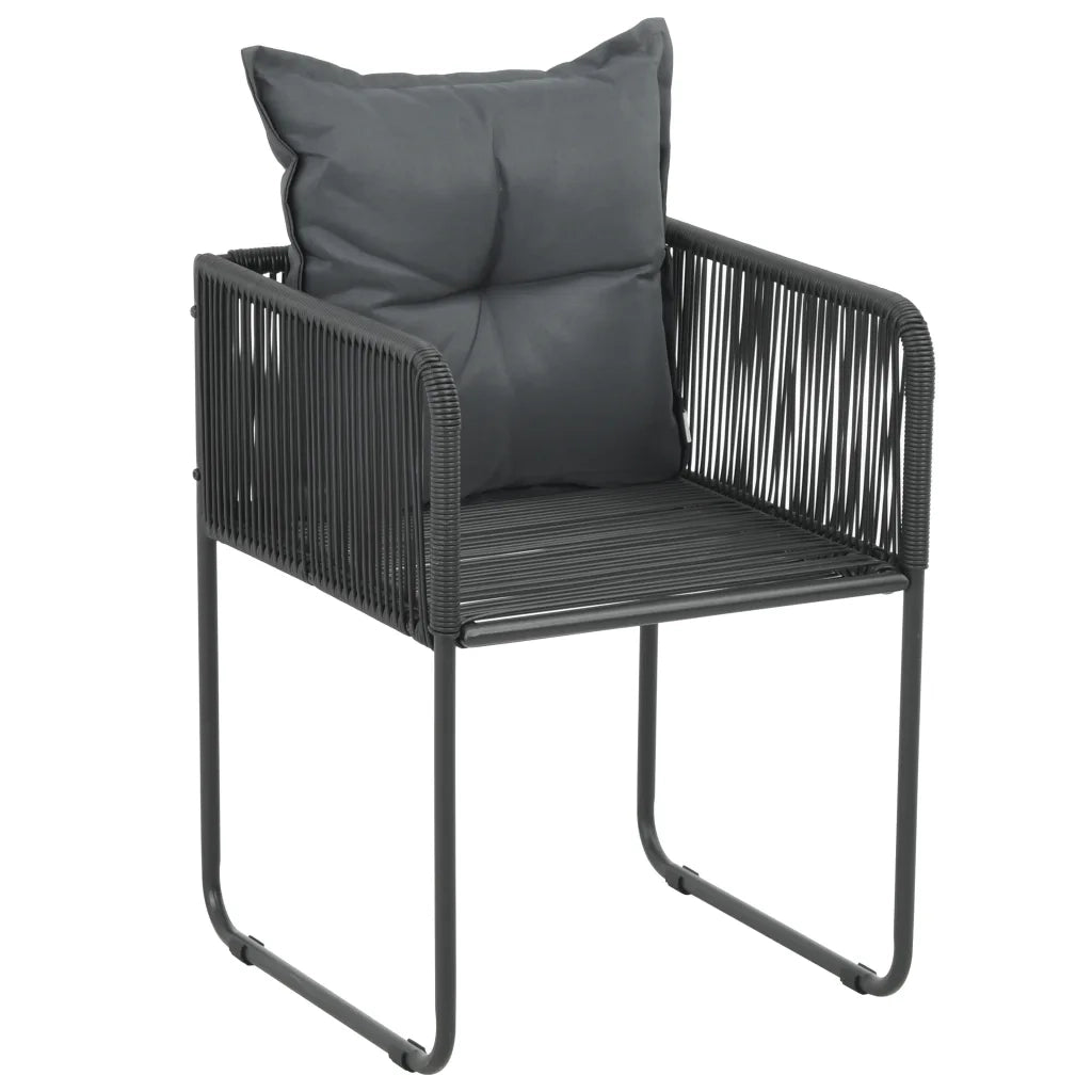 Set da Pranzo da Giardino 7 pz Nero 3156497
