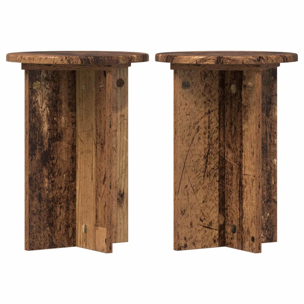 Supporto per piante 2 pcs Legno antico Ø29,5 x 40 cm 899742
