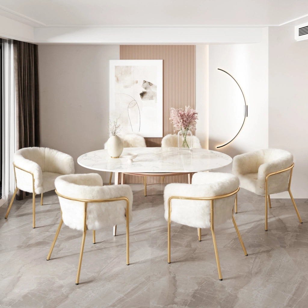 Sedia relax 6 pezzi - Zephmum- Beige imbottitura sintetica
