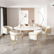 Sedia relax 6 pezzi - Zephmum- Beige imbottitura sintetica