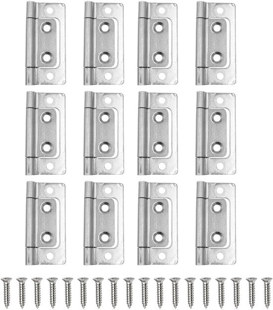 12 Cardini con 48 Viti Cardini - Versatili e Resistenti - Argento