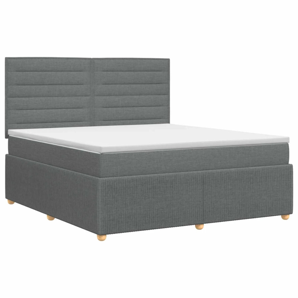 Letto box spring con materasso Grigio Scuro 140 x 200 cm 3454404