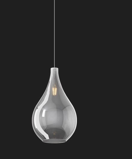 SOSP. CROMO 2 LUCI SPOSTABILE VETRI (1 MEDIO TRASPARENTE+1 GRANDE FUME') 1193CR-S2 S MIX-TF