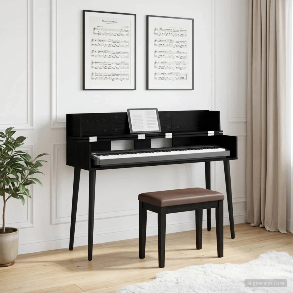 Scrivania studio Rovere Nero 130 x 40 x 19,5 cm 8006677